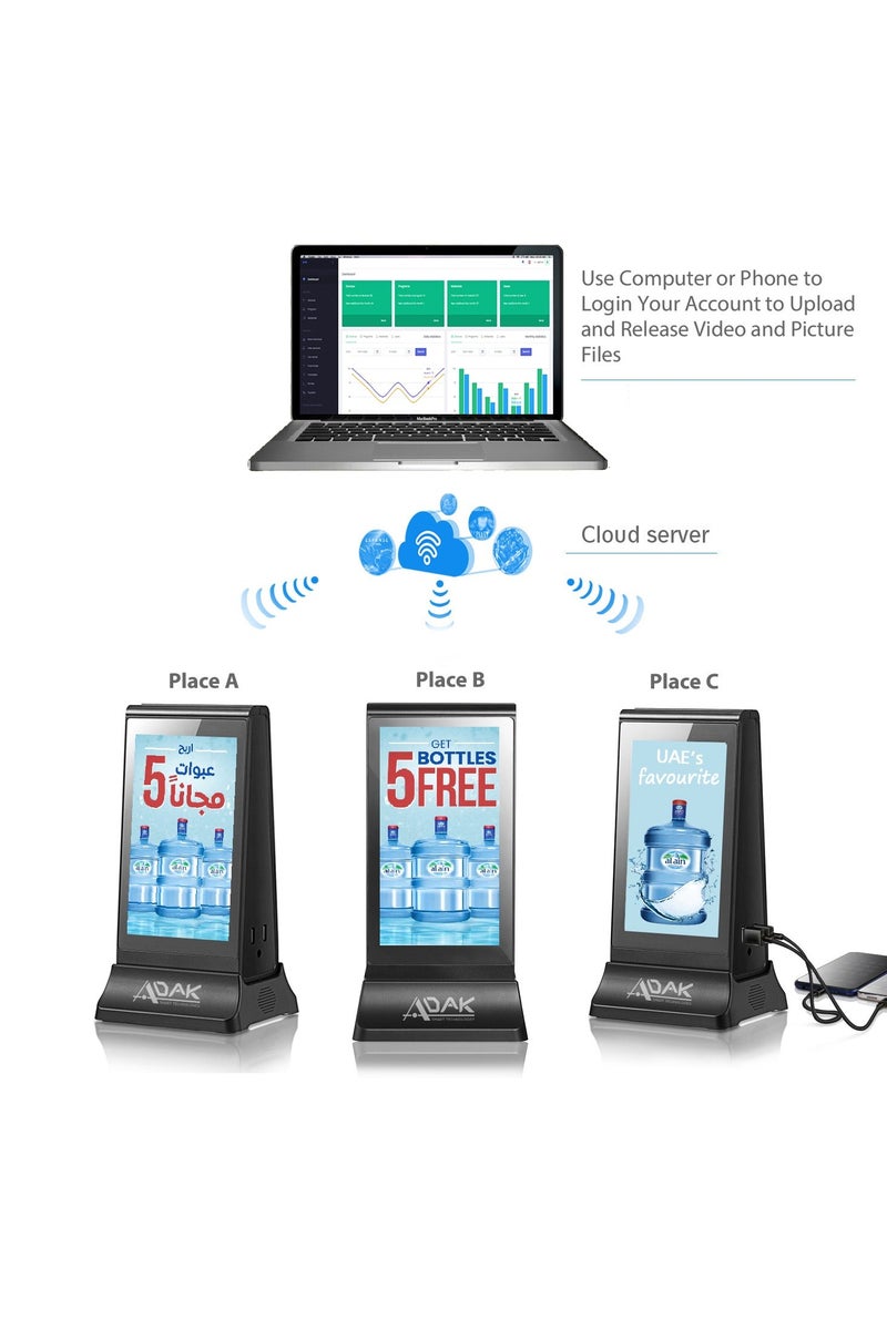 ADAK Digital Dual Touchscreen Table Advertising Player - Image 2