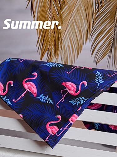 BRISIRA Mens Swim Trunks Bathing Suit 9 Inch Inseam Compression Liner Beach Long Board Shorts Swimsuit Anti-Chafe Quick Dry Flamingo - Image 5