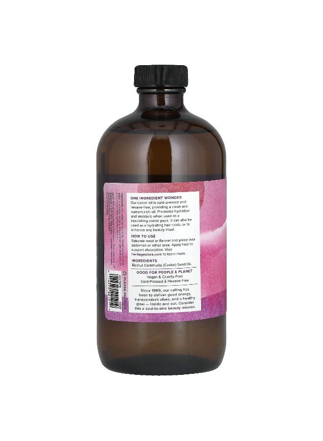 Heritage Store, Organic Castor Oil, 16 fl oz (473 ml) - Image 2