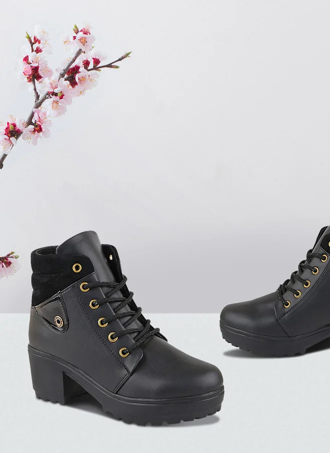 شوتوبيا Shoetopia Women's Block Heel Boots