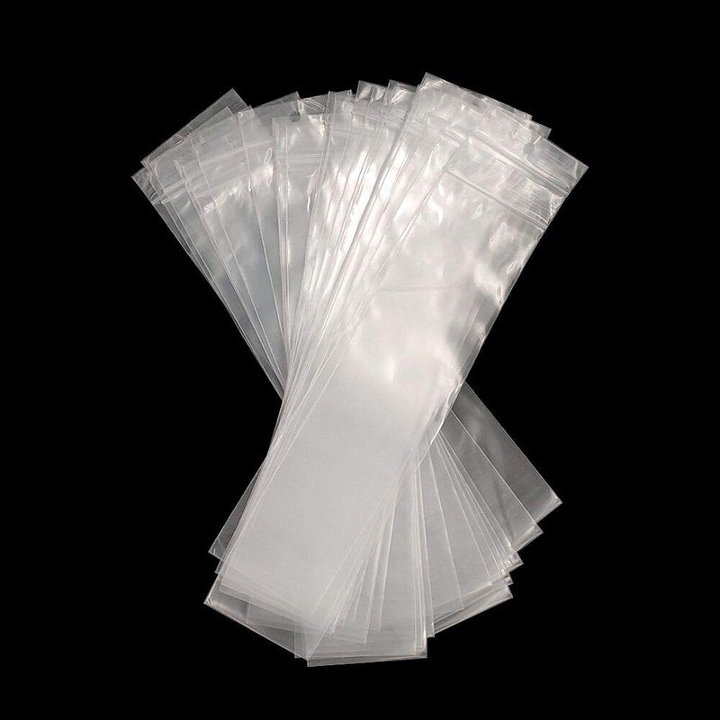 BornFeel Long Jewelry Plastic Bags - 100pcs, 2 Sizes, Zip Seal Storage Bags with Hang Hole for Packaging Shipping Incense - Image 5