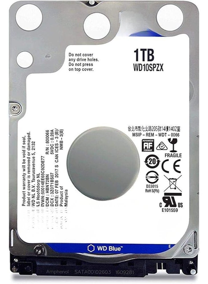 1TB 2.5" Internal Hard Drive – 5400RPM, 128MB Cache, SATA 6Gbps – Ideal for Laptop Storage Expansion