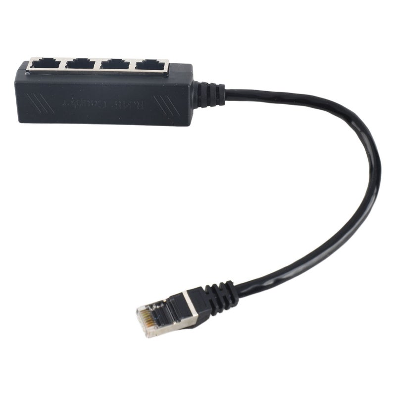 RJ45 Splitter 1 To 4 Port Gold Plated Core Smooth Transmission Ethernet Adapter - Excellent Connection Network Splitter for Home Office, ADSL, Router, TV, Computer - Image 3