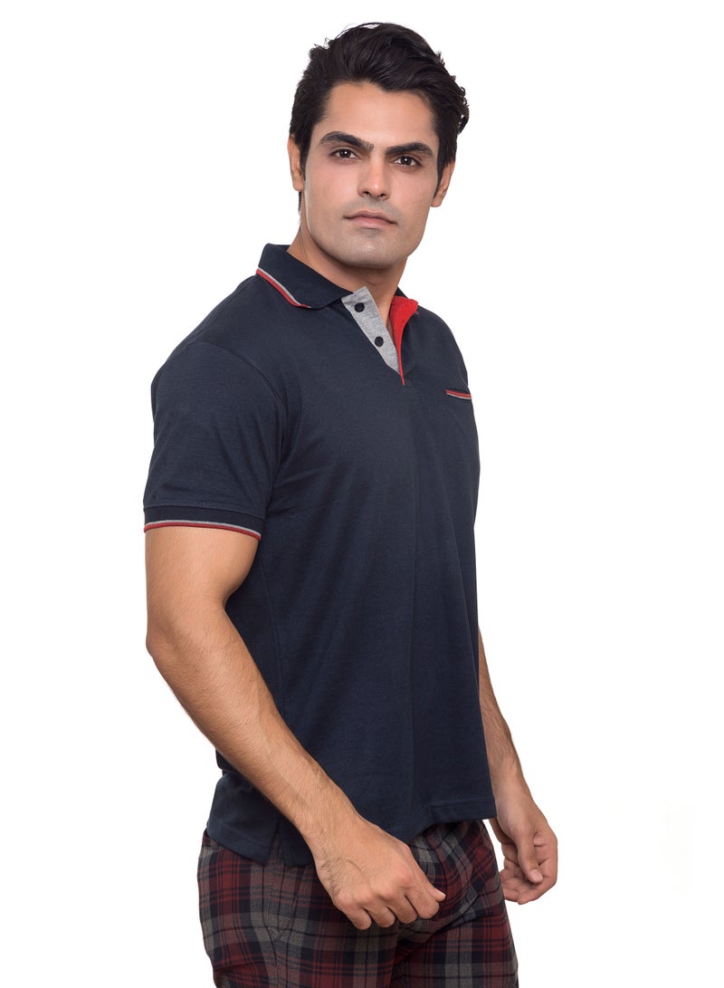 SANTHOME Men's Dry n Cool Polo Shirt for Office Gym Daily Use Comfort Wear  - Image 2