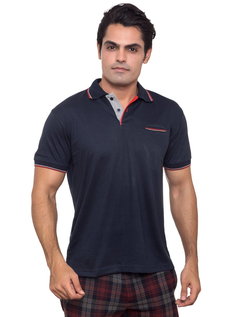 SANTHOME Men's Dry n Cool Polo Shirt for Office Gym Daily Use Comfort Wear  - Image 1
