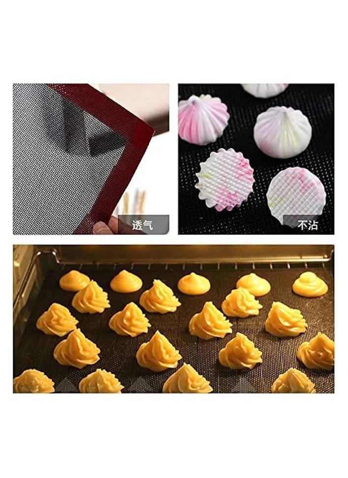 erorex - Silicone Baking Mat Sheet Non-Slip Washable Reusable Baking Tray Washable Reusable Non-Stick Tray Liner for Bake Pans and Rolling Heat-Resistant Cooking Bakeware Mat BPA 40x30cm - Image 1