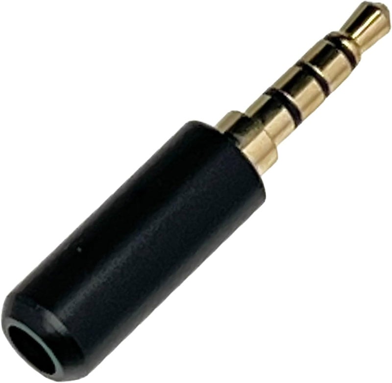CESS TRRS 4 Pole Stereo Male Plug 3.5mm Solder Type, Gold-Plated, Black Metal Housing, Perfect Replacement for Headphones, Earphones, Microphones (2 Pack) - Image 5