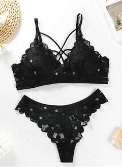 Generic Black Bikini Set with Lace Details, 2-Piece 
