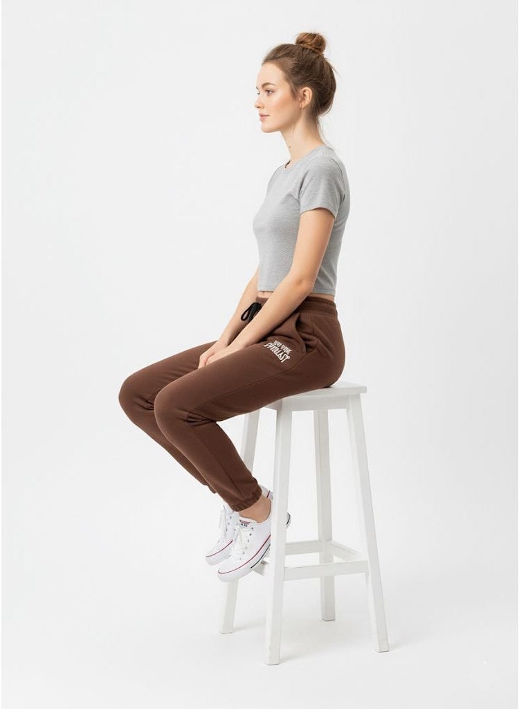 EVERLAST Women’s “New York” Joggers – Brown Casual Jogger Sweatpants With Drawstring and Pockets, Women Trouser - Image 2