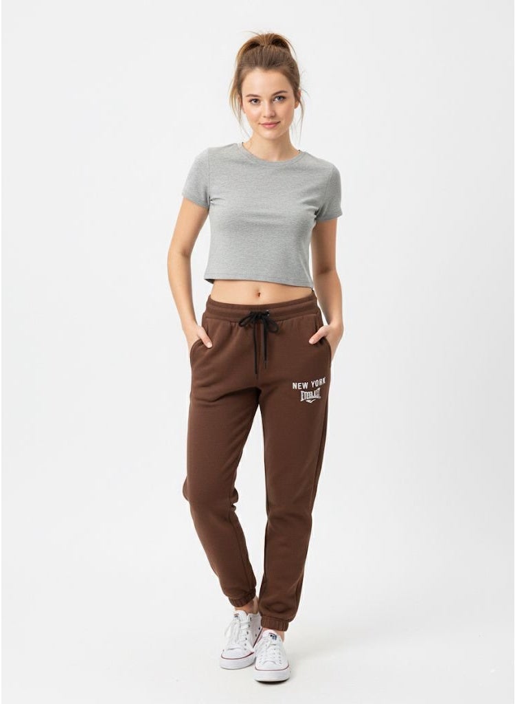 EVERLAST Women’s “New York” Joggers – Brown Casual Jogger Sweatpants With Drawstring and Pockets, Women Trouser - Image 1