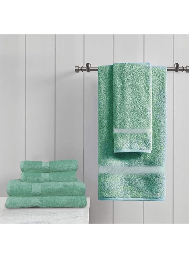 BYFT Gardenia (Green) Premium Hand Towel (50 x 100 Cm -Set of 6) 100% Cotton, Highly Absorbent and Ultrasoft Bath Linen with Diamond Dobby -550 Gsm - Image 1