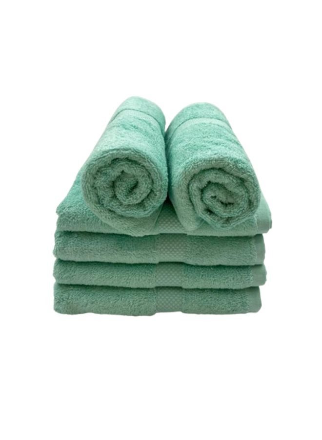 BYFT Gardenia (Green) Premium Hand Towel (50 x 100 Cm -Set of 6) 100% Cotton, Highly Absorbent and Ultrasoft Bath Linen with Diamond Dobby -550 Gsm - Image 3