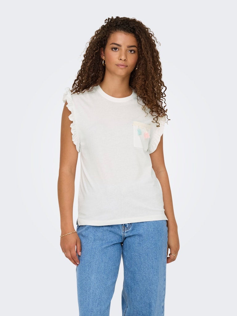 ONLY ONLFILIPPA LIFE S/S DETAIL POCKET TOPJRS - Image 1
