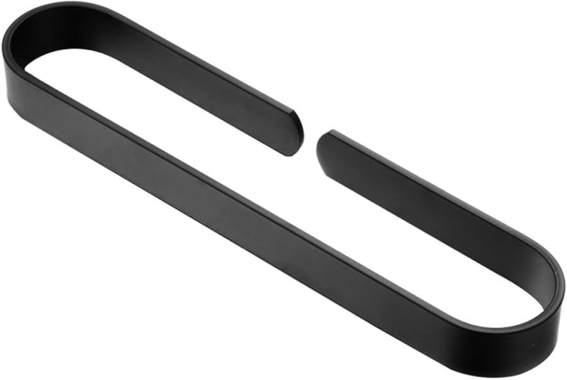 50cm Black Wall Mounted Aluminum Alloy Towel Bar Punch Free Holder For Bathroom Kitchen - Image 1