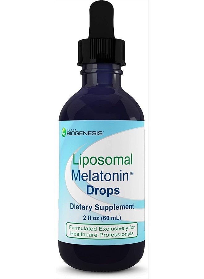 Nutra BioGenesis Liposomal Melatonin - Melatonin and Vitamin B6 for Sleep Support - Liquid, Non-Habit Forming, Gluten Free - 2 Ounce - Image 1