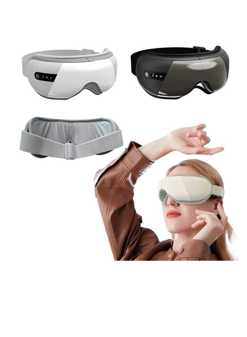 Zikra Eye Massager, Rechargeable Eye Mask with Compression & Music, Electric Sleep Mask for Relieve Puffy, Dark Circles, Eye Strain, Eye Bags & Dry Eyes Improve Sleeping, Suitable for Women Men - Image 2