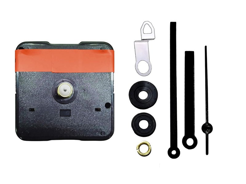 IIK Collection Analogue Plastic Sweep/Silky Silent (NO Tic-Tic Sound) Quartz Movement Machine with Black Hands Kit for Wall Clock (IIK-MOV-PL-017) - Image 3