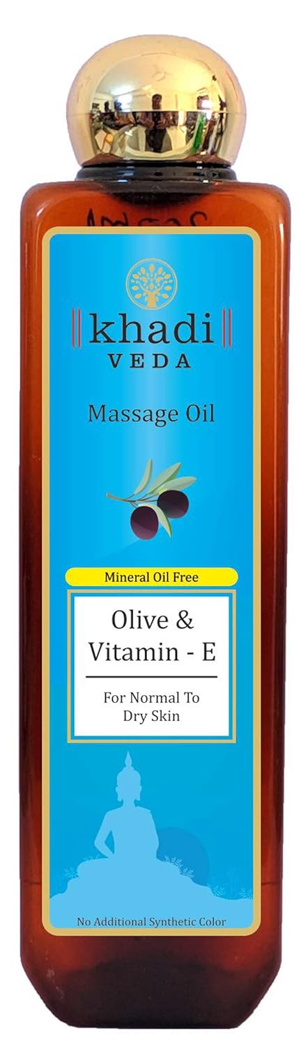 Khadi Veda Olive  VitaminE Massage Oil  200ml - Image 1