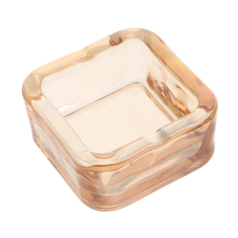 Lurrose Nordic Crystal Glass Ashtray for Home Office Car Patio Transparent - Image 2