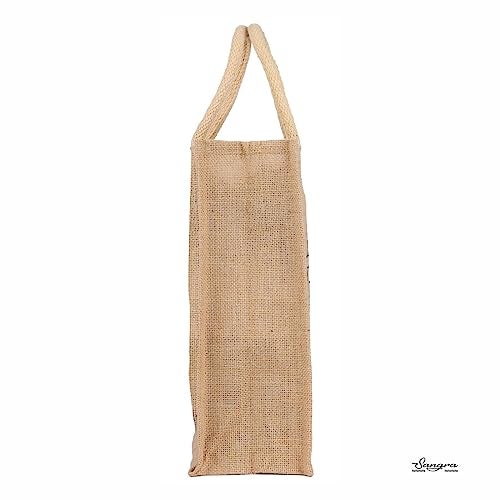 Sangra Multicolor Jute bag for Women and Men Lunch Bag with Zip and Handle (Small) (Pack of Two) (Paisley) - Image 3