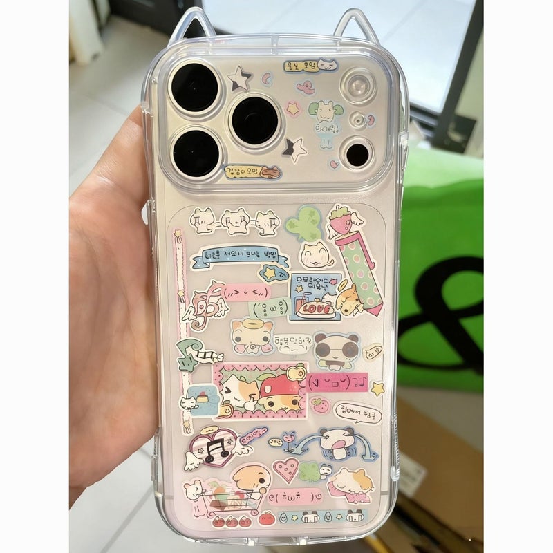MHS Graffiti Mini Illustration iPhone Case for iPhone 17 Pro Max, Compatible with iPhone 16/14, New 13, Soft 12 Pro, Transparent 15 - Image 4