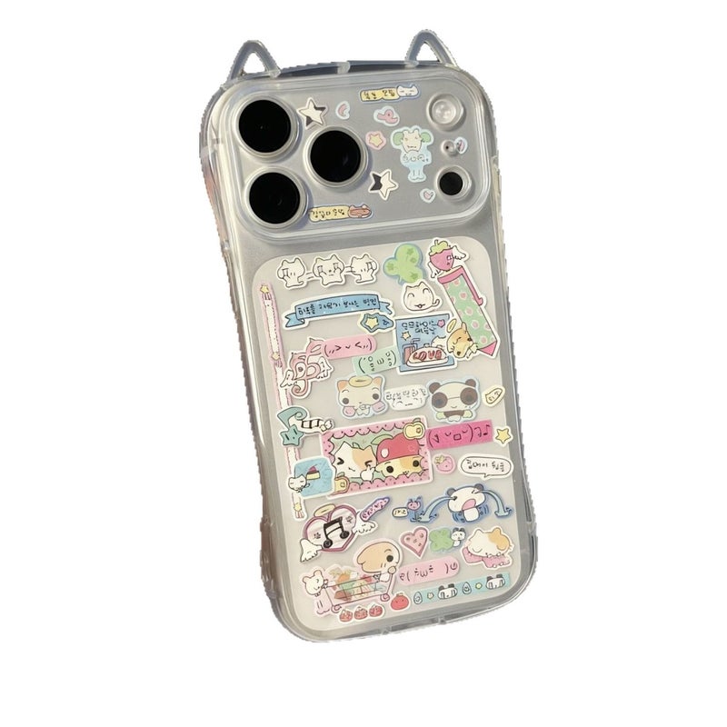 MHS Graffiti Mini Illustration iPhone Case for iPhone 17 Pro Max, Compatible with iPhone 16/14, New 13, Soft 12 Pro, Transparent 15 - Image 5