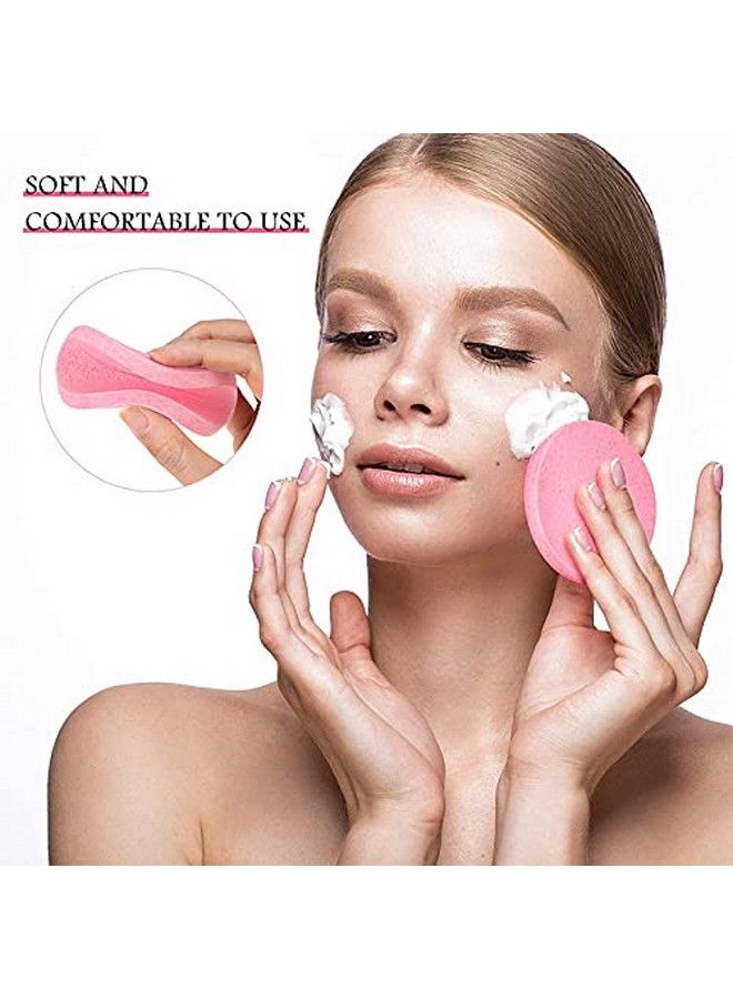 Fameza 12 Pieces Compressed Facial Sponge Face Cleansing Sponge Makeup Removal Sponge Pad Exfoliating Wash Round Face Sponge For Women Girls (Pink Yellow Purple)  - Image 4