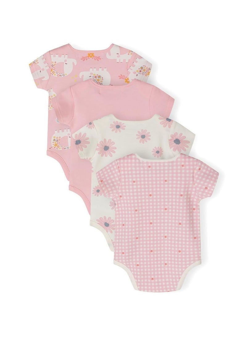 MINOTI 4-Pack Short Sleeve Baby Bodysuits - Image 3