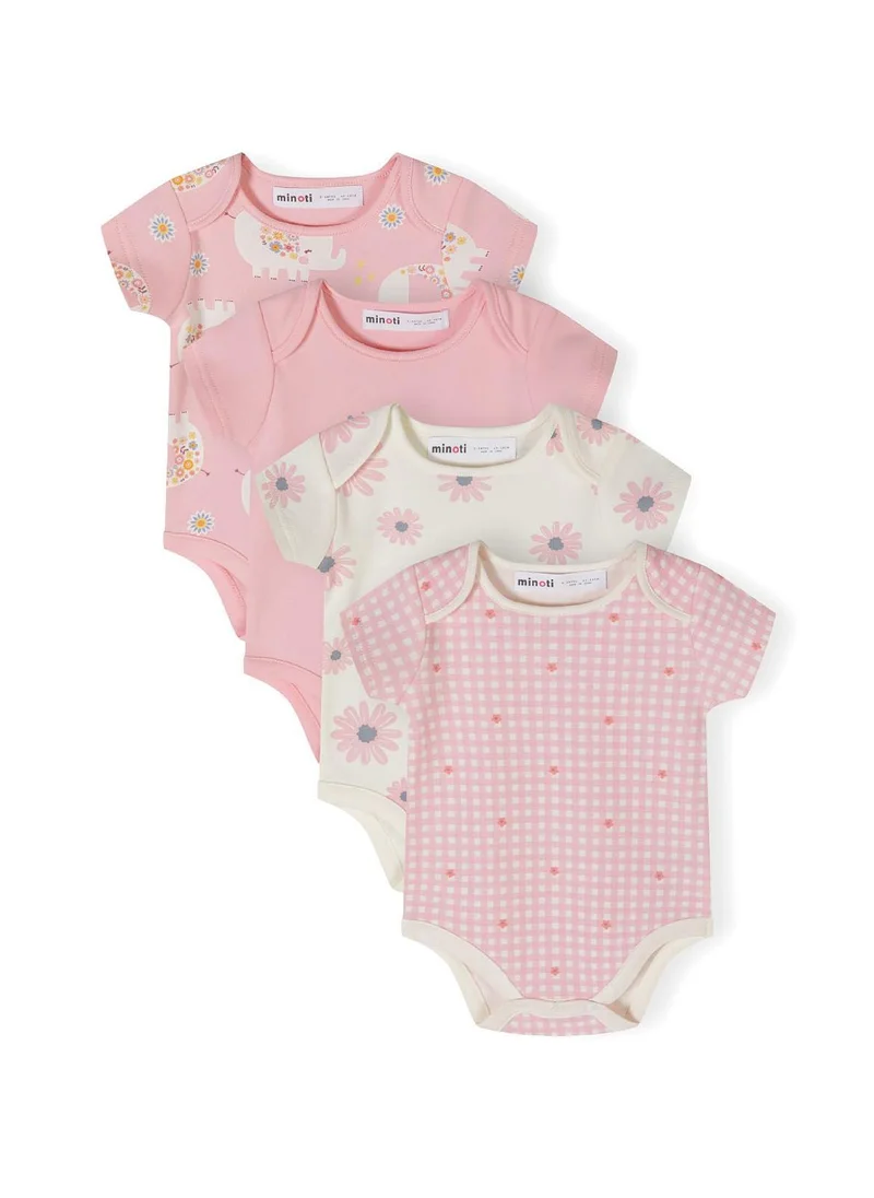 مينوتي Baby 4 Pack Short Sleeve Bodysuits