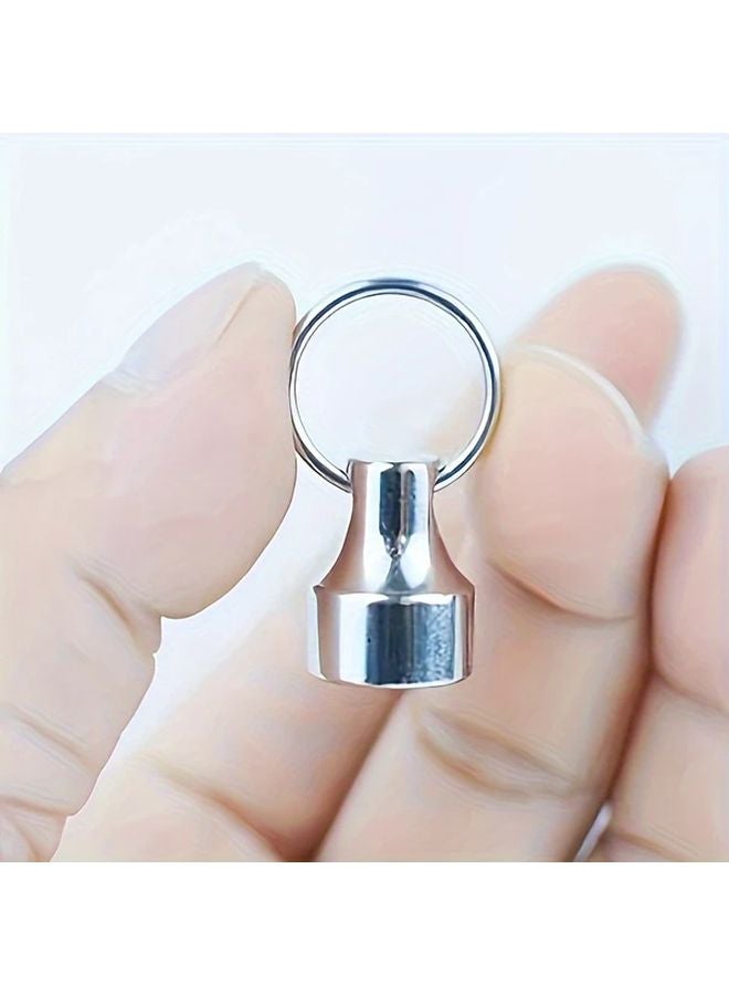 Heavy Duty Magnetic Buckle 2pcs 11 Lbs Capacity Keychain Wire Hook Fishing Gear - Image 5