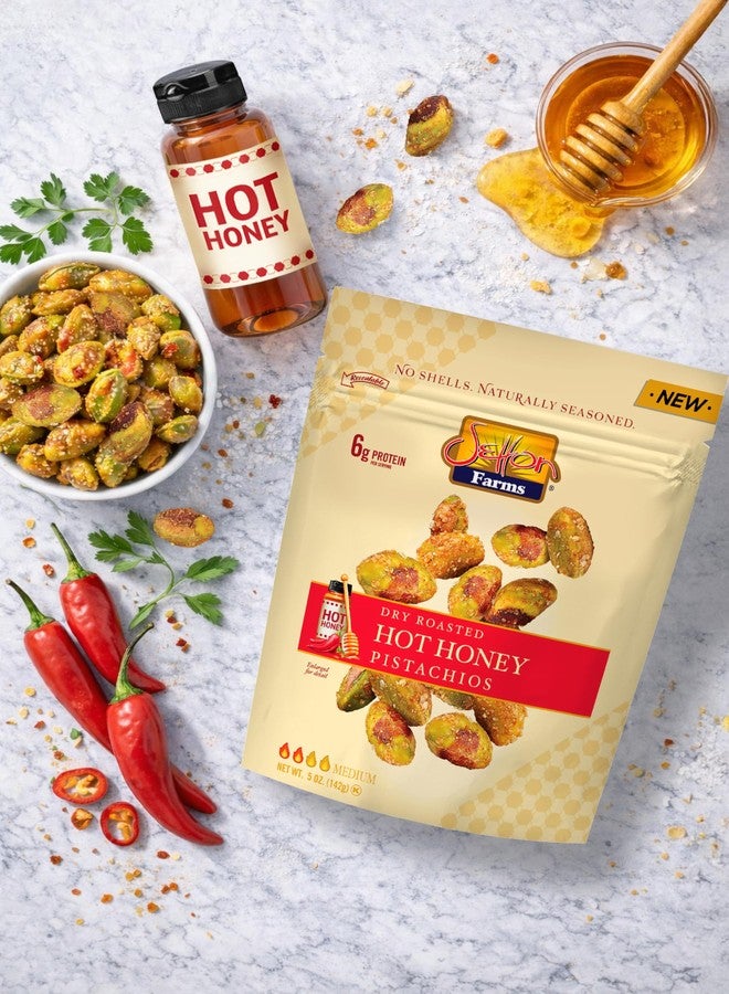 Setton Farms Naturally Seasoned Pistachio Kernels, Hot Honey, Dry Roasted, No Shell Pistachios, Certified Non-GMO, Gluten Free, Vegan and Kosher, 5 oz Resealable Pouch - Image 3