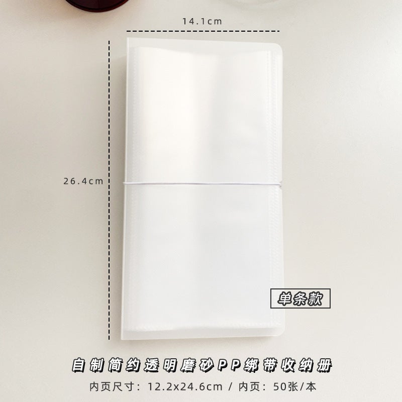 Transparent Sticker Organizer Album Large Capacity Long Sticker Collection Book (Large) 