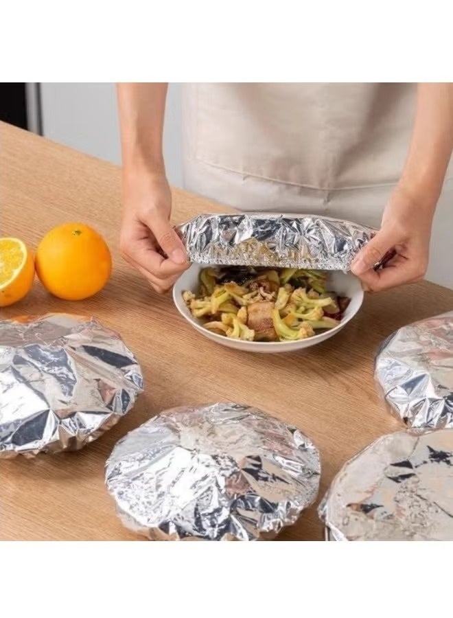 Reusable Aluminum Foil Insulation Cover, Aluminum Foil Food Covers, Kitchen Fresh Keeping Film, Food Freshness Preservation Bags, Aluminum Foil Food Storage Covers for Fruit (10 Pack) - Image 5