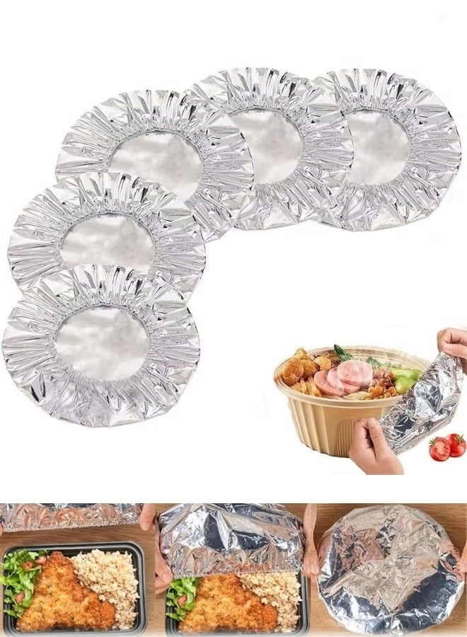 Reusable Aluminum Foil Insulation Cover, Aluminum Foil Food Covers, Kitchen Fresh Keeping Film, Food Freshness Preservation Bags, Aluminum Foil Food Storage Covers for Fruit (10 Pack) - Image 4