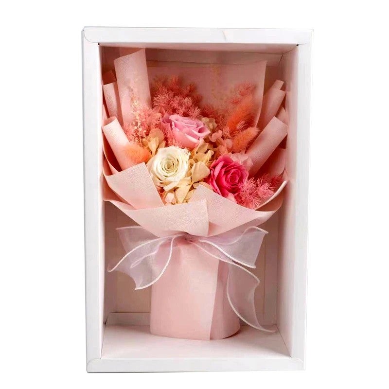 Bluejw Mixed Natural Real Dried Flower Preserved Roses Bouquet – Long-Lasting Dried Plants Arrangement for Home Decor, Wedding, or Gift - Image 2