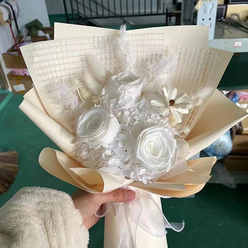 Bluejw Mixed Natural Real Dried Flower Preserved Roses Bouquet – Long-Lasting Dried Plants Arrangement for Home Decor, Wedding, or Gift - Image 5