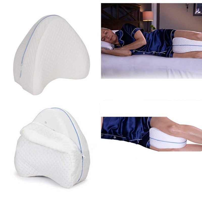APURK Memory Foam Leg Pillow Orthopedic Knee Pillow Pain Relief Cushion Leg Pad Leg Pad with Washable Cover Soothing Pain Relief for Sciatica Back Hips Knees Joints Pregnancy Multicolor - Image 4