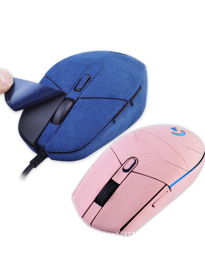 Applicable To Logitech G102G304GPRO Mouse Sticker Suede Feel Sticker G302 Non-slip Sweat-absorbing Sticker Protective Film-Color:(Half Pack) G102 G304 GPRO-Tifu Green