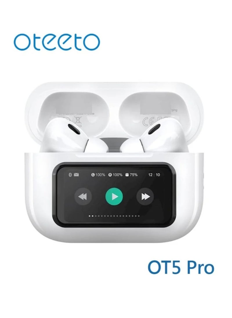 Oteeto OT5 Pro Smart Display Wireless Earbuds – Hi-Fi Sound & Noise Cancelling - Image 1