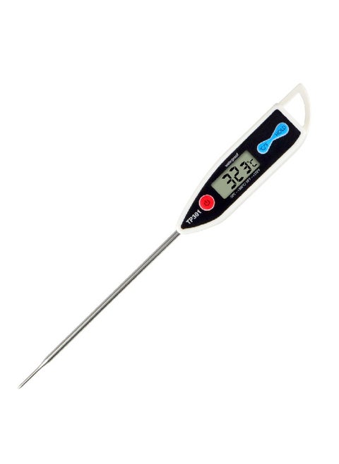 Digital Meat Thermometer, Instant Read, ℃/℉ Switch, Long Stainless Steel Probe, Battery Powered, IP X7 water proof, second response, Food Thermometer for Cooking, Baking, Steak, Grilling and Frying