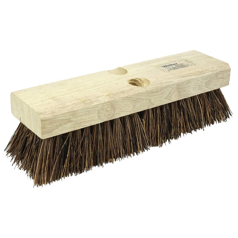 Weiler 44026 Heavy Duty Deck Scrub Brush with Natural Palmyra Bristles for Effective Cleaning of Wooden Decks and Concrete Patios - Image 1