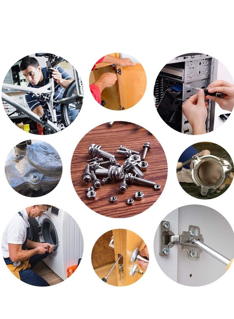 RACO Machine Screws Bolts Stainless Steel Round Head Phillips Screws Muliti Purpose Use 100 6x20mm - Image 2