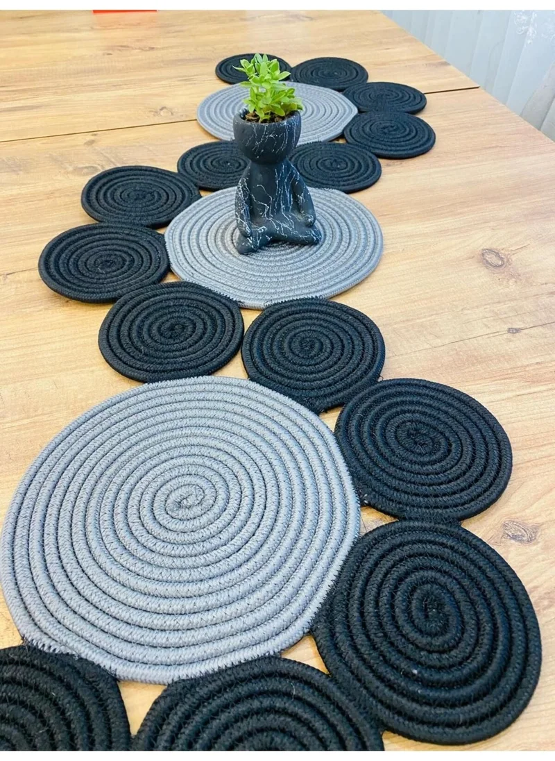BDZ Deri BDZ Leather Jute Bohemian Style Decorative Runner 40x110 cm
