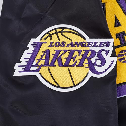 Pro Standard Mens Los Angeles Lakers Best Of Satin Jacket Black/Purple 3Xl - Image 2