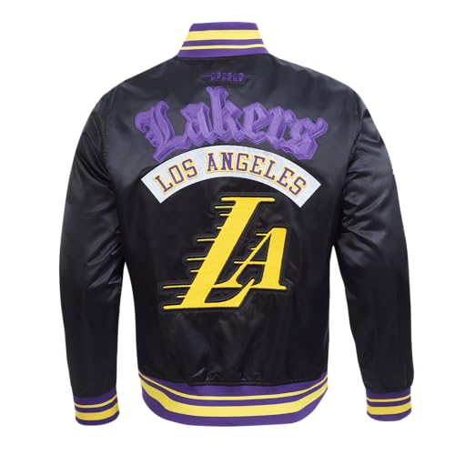 Pro Standard Mens Los Angeles Lakers Best Of Satin Jacket Black/Purple 3Xl - Image 4