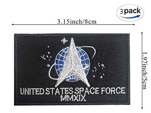 JAVD (3Pack) American Space Force Flag Patch - US Space Force Flags for Hats, Tactical Bags, Jackets, Clothes Patch - Image 3