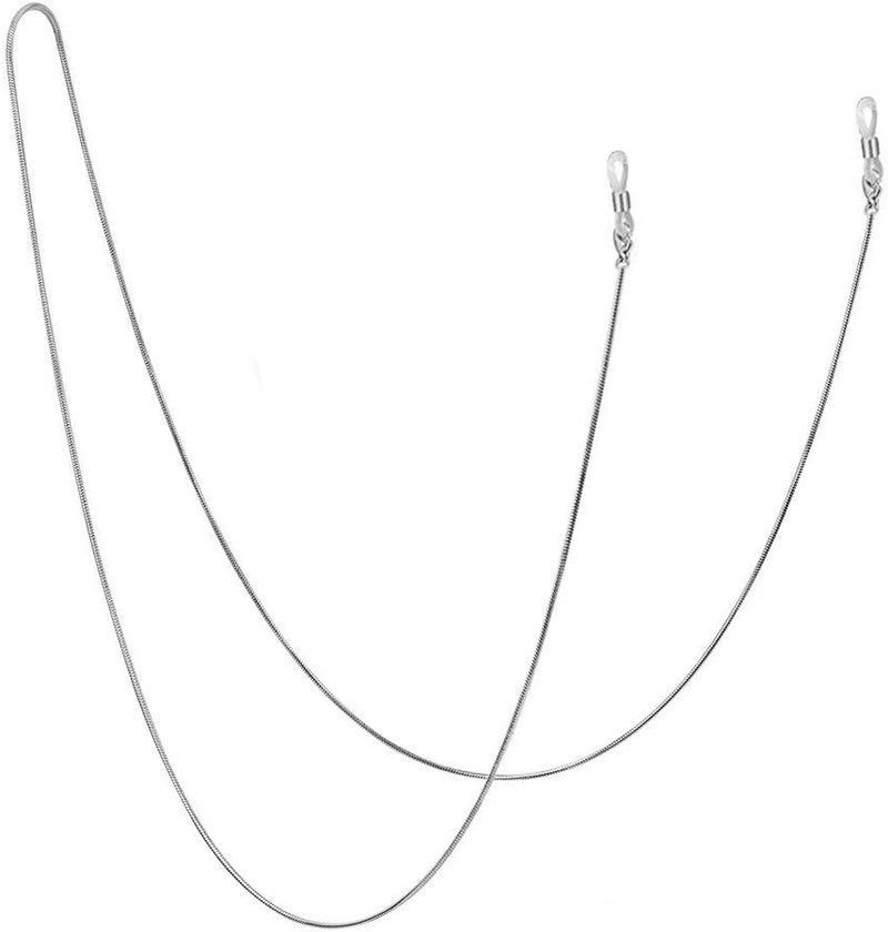 Jmkcoz Stainless Steel Eyeglass Holder Chain 80cm Eyeglass Necklace Chain - Image 1