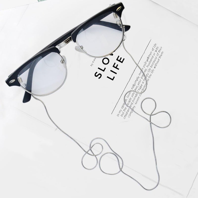 Jmkcoz Stainless Steel Eyeglass Holder Chain 80cm Eyeglass Necklace Chain - Image 5