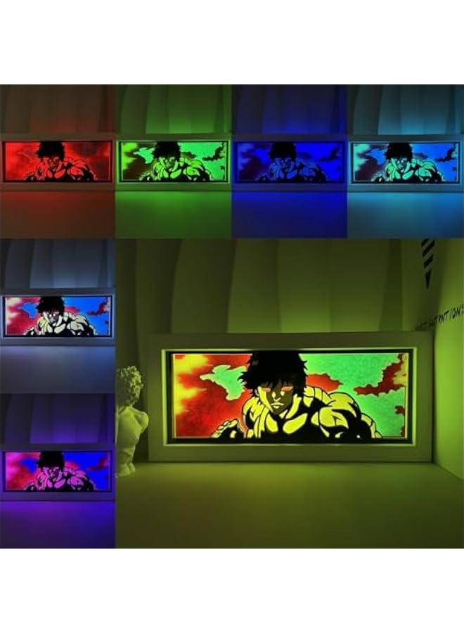 مصباح الأنمي هانما يوجيرو بإضاءة صندوق قص الورق، مصباح نحت ورق ثلاثي الأبعاد، صندوق ظل، إطار LED، مصباح ليلي بتغير 16 لون، ديكور غرفة نوم، هدايا عيد الميلاد - Image 2