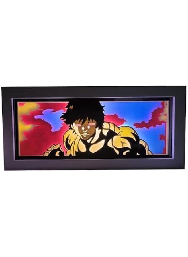 مصباح الأنمي هانما يوجيرو بإضاءة صندوق قص الورق، مصباح نحت ورق ثلاثي الأبعاد، صندوق ظل، إطار LED، مصباح ليلي بتغير 16 لون، ديكور غرفة نوم، هدايا عيد الميلاد - Image 1